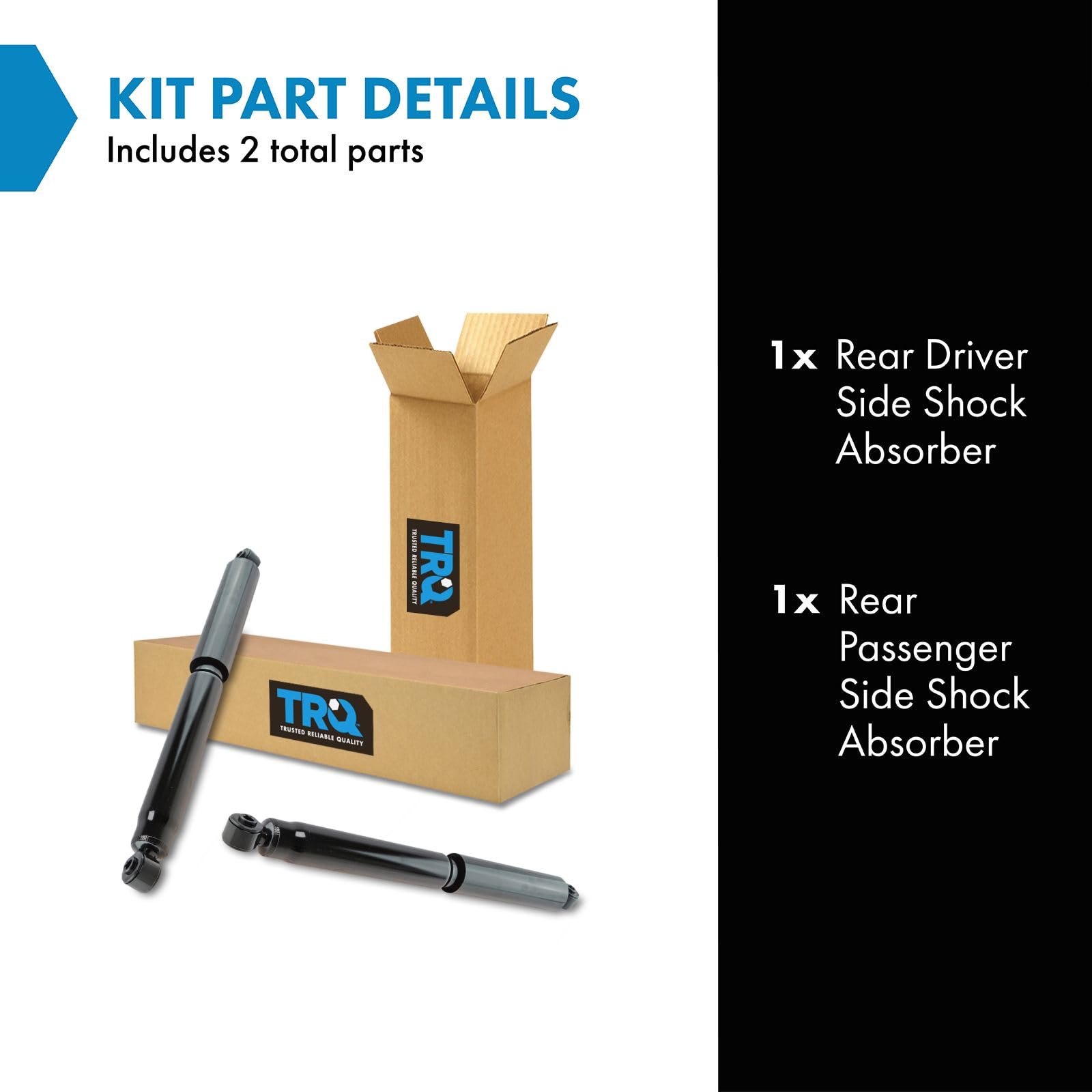 Trq Rear Shock Absorber Set Compatible With 2011-2022 Chevrolet Silverado 2500 Hd Silverado 3500 Hd Gmc Sierra 2500 Hd Sierra 35