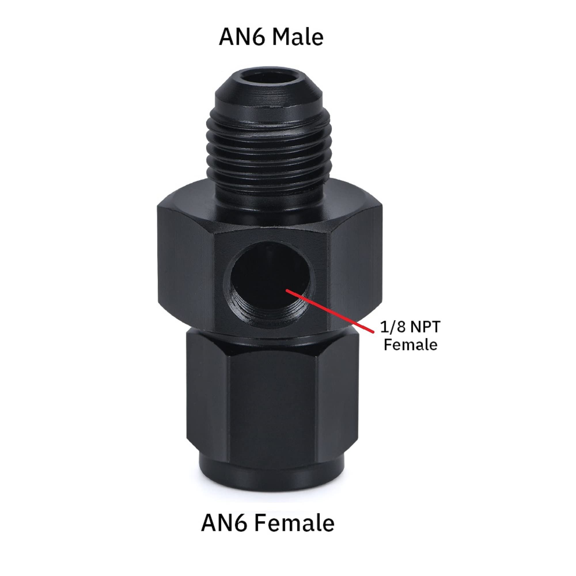 CYONRUAN Universal Fuel Pressure Gauge 0-100psi with 1/8 NPT & 6AN Adapter - Accurate Oil Pressure Measurement Tool