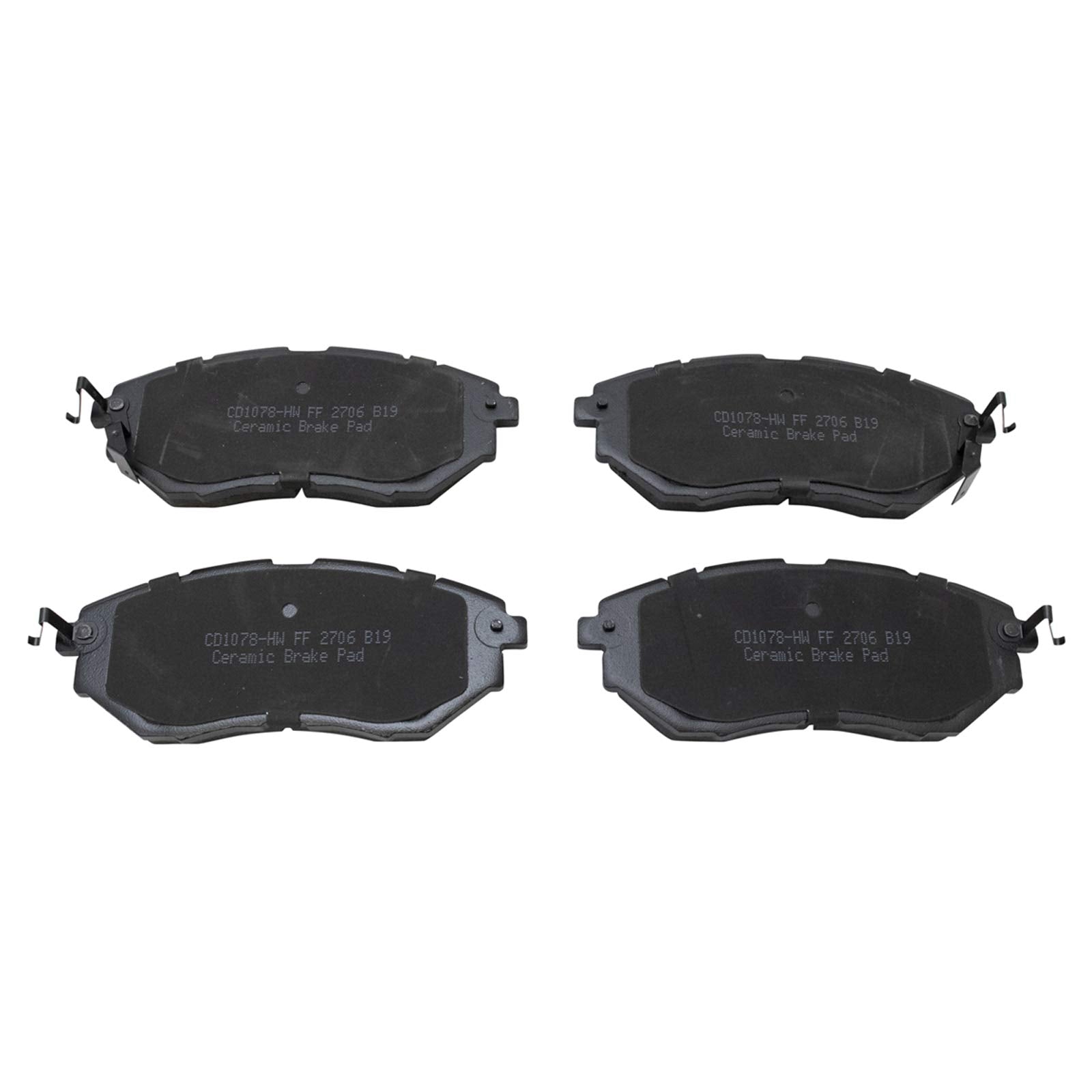 TRQ Front Brake Pads Ceramic Compatible with 2006-2007 Subaru B9 Tribeca 2014-2018 Forester 2005-2019 Legacy 2010-2019 Outback 2