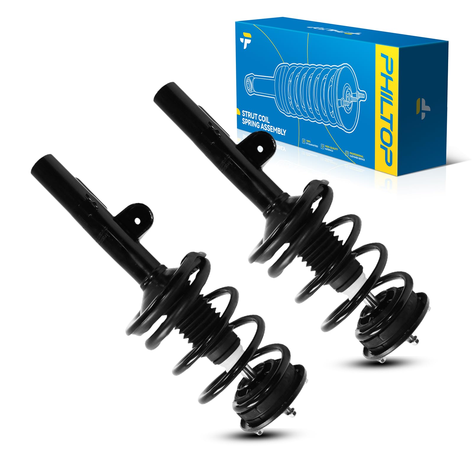 Philtop Front Struts Shock Absorber Fit For Freestyle 2005-2007, Complete Struts With Coil Spring Assembly, Quick Suspension Loa