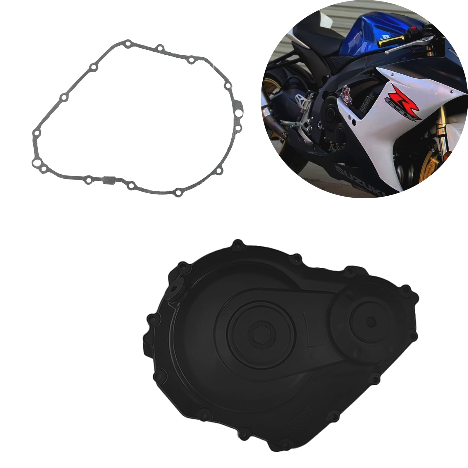 VPZMT Engine Stator Crankcase Cover for 2008-2024 suzuki GSXR600/GSXR750, Replace#11341-37H00-000 (Case Cover-3)