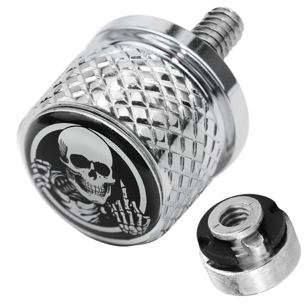 Stainless Knurled Fender Seat Bolt Screw 1/4''-20 Thread Compatible with Harley 1996-2020 Sportster Touring Softail Dyna CVO Ele