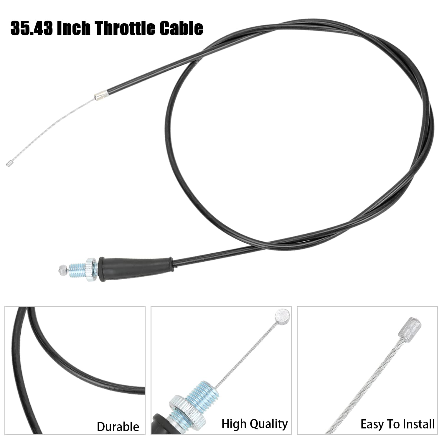 YOXUFA 35.43 inch Throttle Cable for SSR Baja Dirt Runner 50cc 70cc 90cc 110cc 125cc TaoTao DB14 DB17 DB27 Apollo RFZ DBX18 Cool