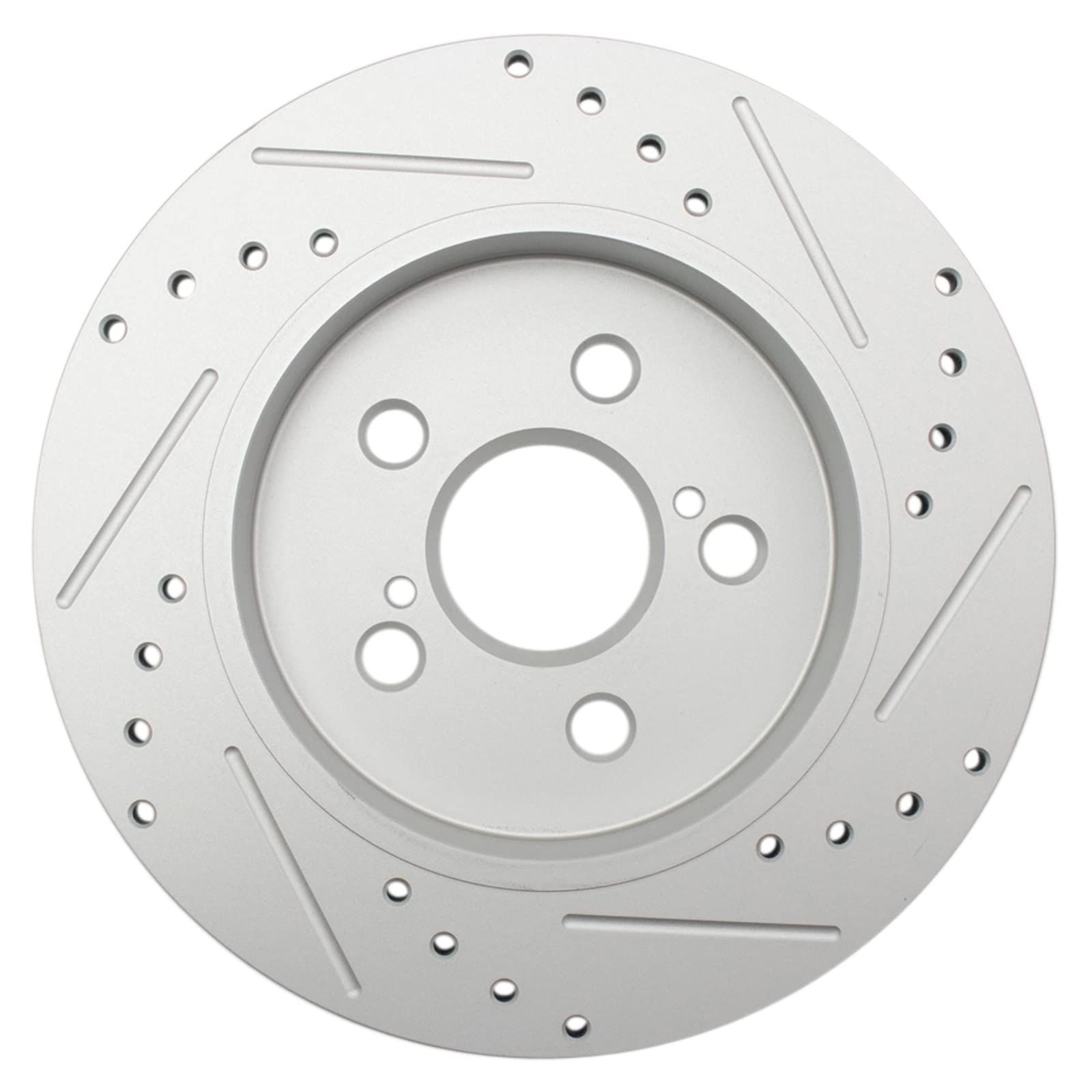 Trq Rear Slotted Drilled Brake Rotor Pair Set For 2014-2020 Toyota Corolla / 2011-2014 Lexus Ct200H / 2009-2013 Toyota Matrix /