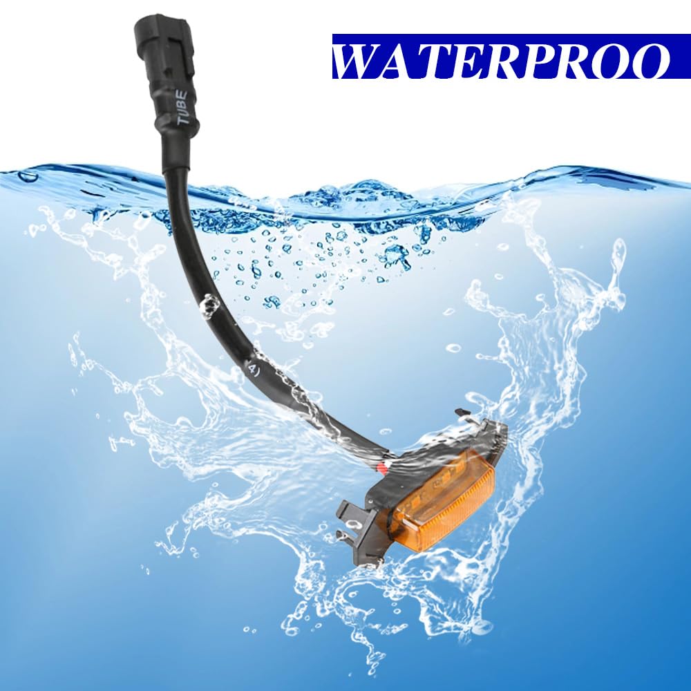 4Pcs Grill Led Lights, Led Amber Grill Lights, Grille Lights Amber Yellow, Grille Front Bumper Hood Mesh Grill Led Light With Ha