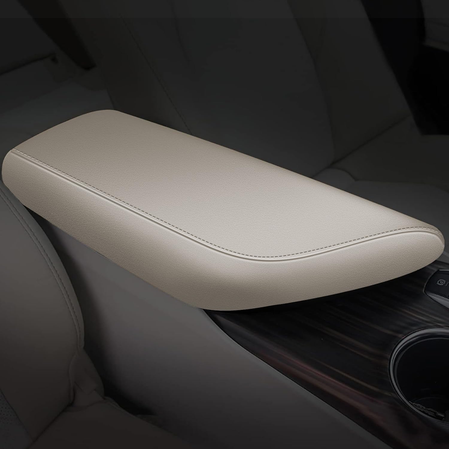 Aomsazto Armrest Covers For 2018-2022 Toyota Camry Beige
