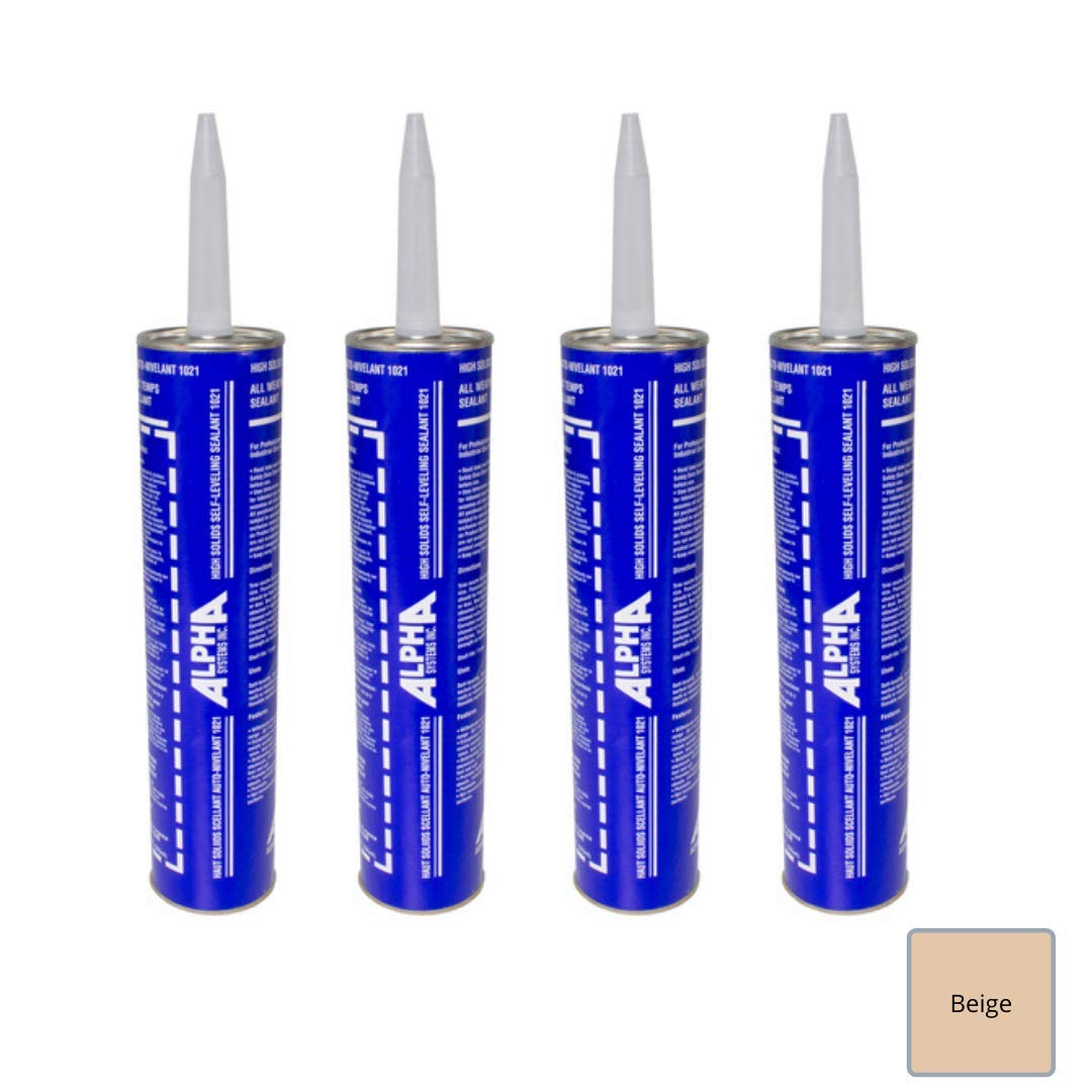 Alpha Systems 862148 N1021 High Solids Low V.O.C. Self-Leveling Sealant-11 Oz. Tube, Beige (Qty 4)