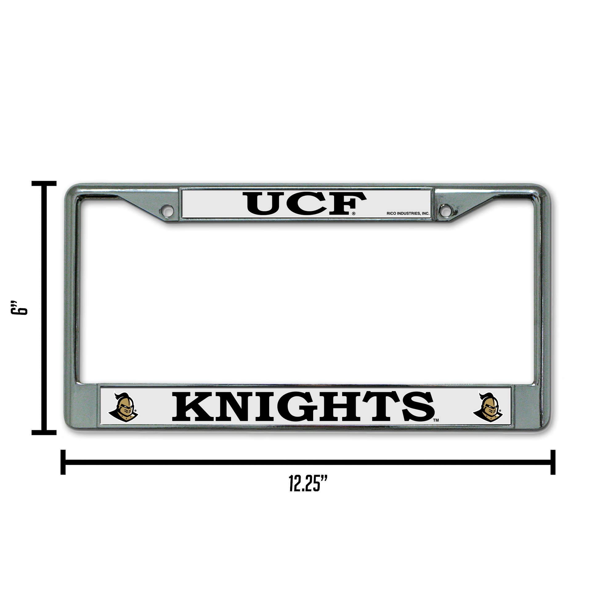 Rico Industries Ncaa Central Florida Knights - Ucf Ucf Premium License Plate Chrome Frame 12 X 6