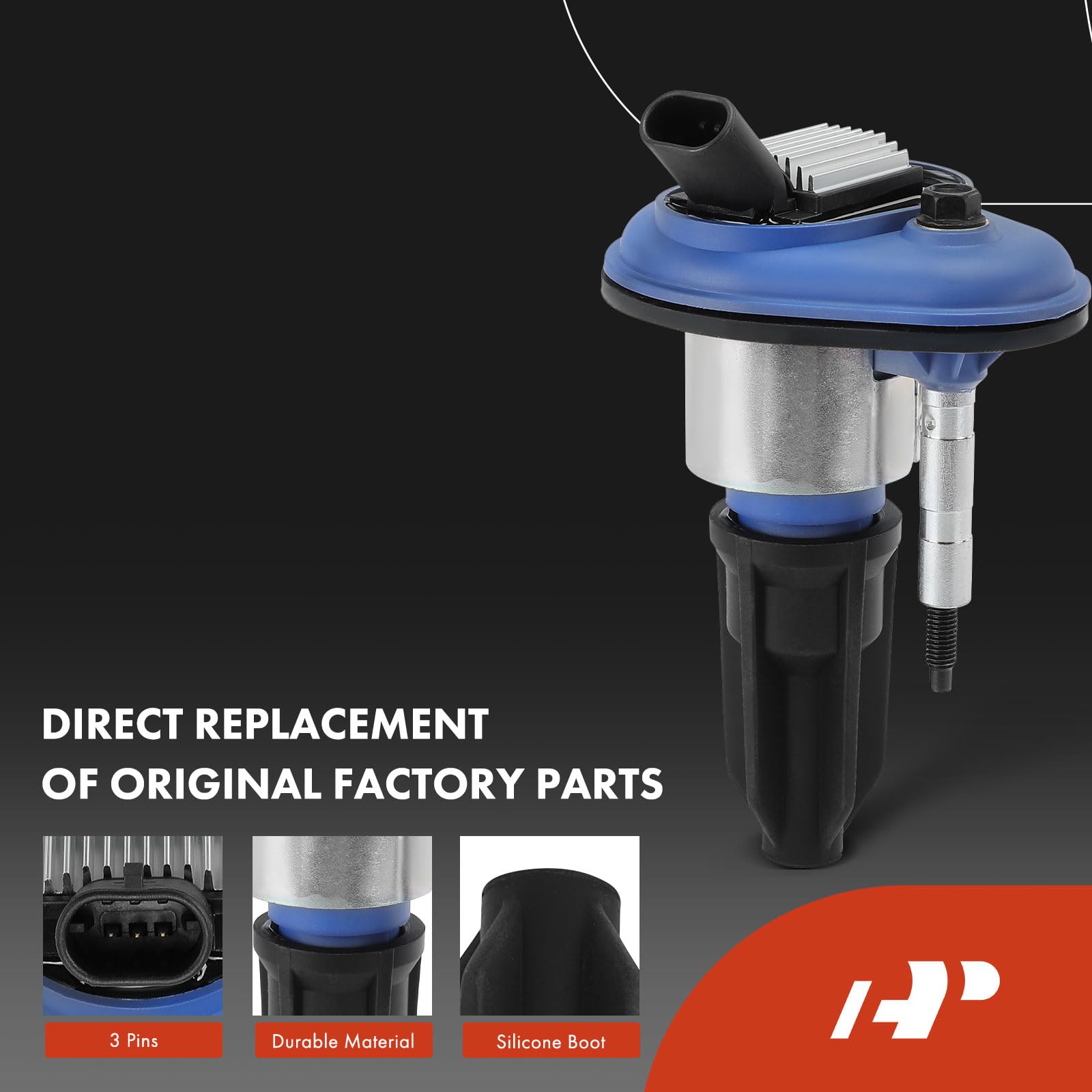 A-Premium (Blue) Set Of 12 Ignition Coil Pack And Iridium Spark Plugs Compatible With Chevrolet Trailblazer Ext & Gmc Envoy Xl X