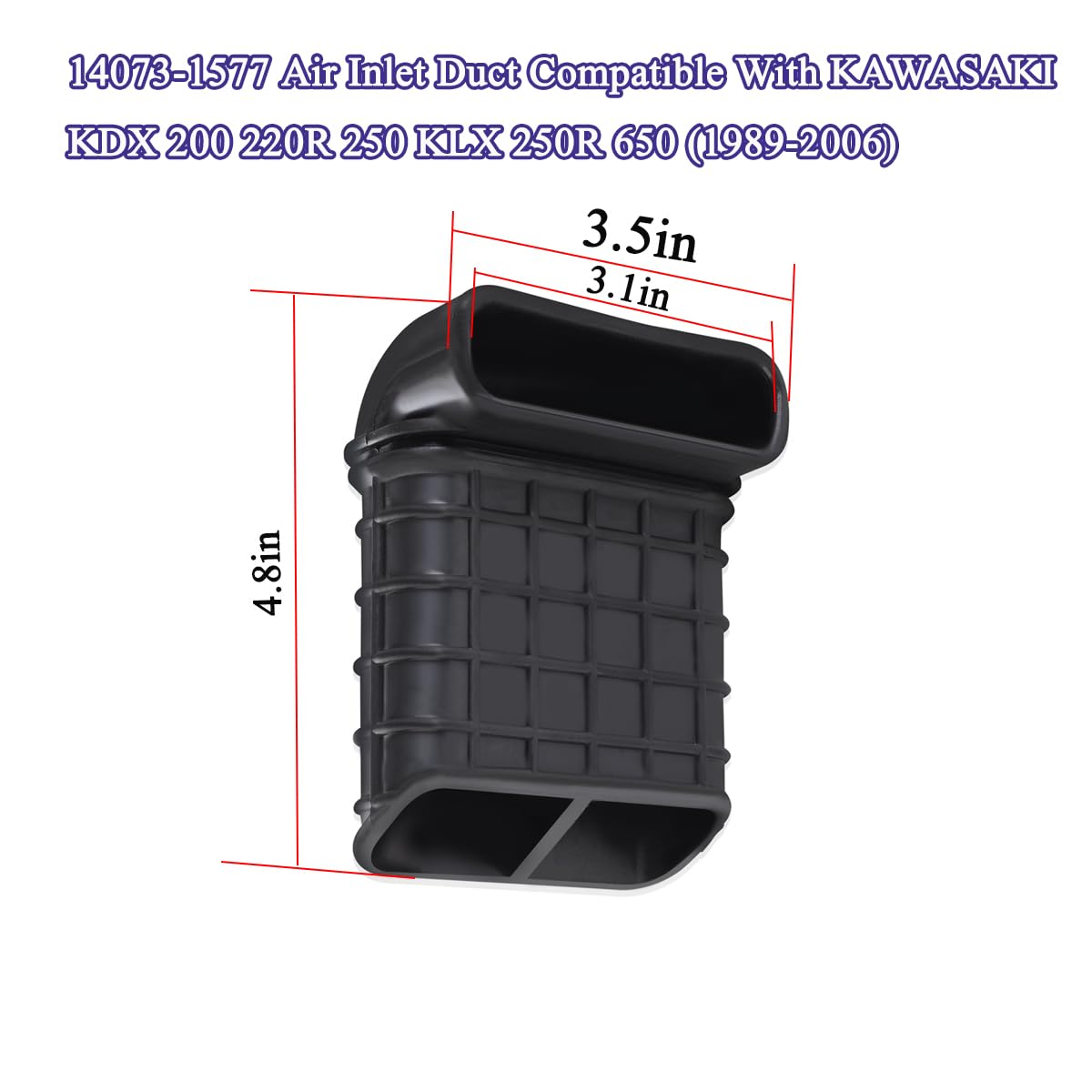 14073-1577 Air Inlet Duct Compatible With Kawasaki Kdx 200 220R 250 Klx 250R 650 (1989-2006)