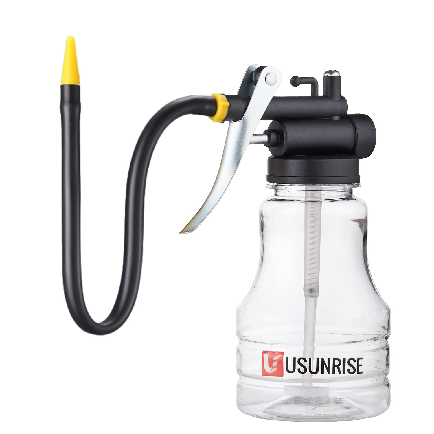 Transparent Oil Cans With Dual Spouts - Straight And Flex | Visible Fill Line | Ideal For Automotive, Machinery, And Household U