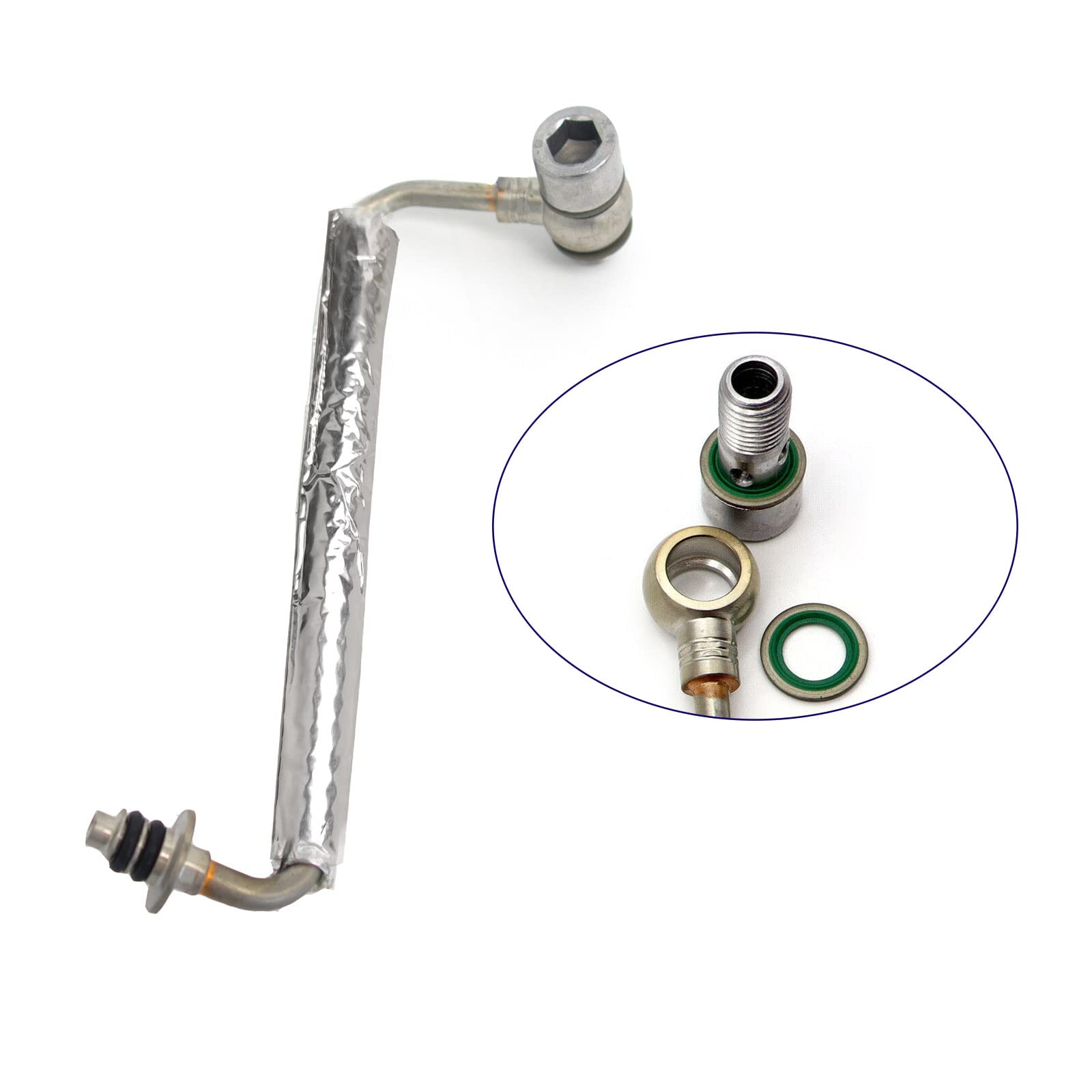 Koxuyim Turbo Oil Feed Pipe Tube Line Turbocharger Compatible With 11-19 Cruze, 12-20 Sonic, 13-21 Trax,13-21 Encore, Replaces 55592600 25198546 25200947 625-829