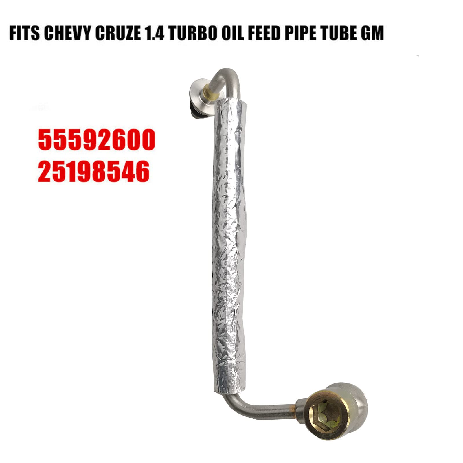 Koxuyim Turbo Oil Feed Pipe Tube Line Turbocharger Compatible With 11-19 Cruze, 12-20 Sonic, 13-21 Trax,13-21 Encore, Replaces 55592600 25198546 25200947 625-829