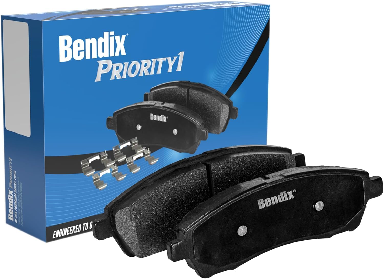 Bendix Priority1 Cfc2244 Ceramic Front Brake Pads Compatible With Bmw X2 2023, X3 2018, X3 2021, X4 2021-2019, Mini Cooper Clubm