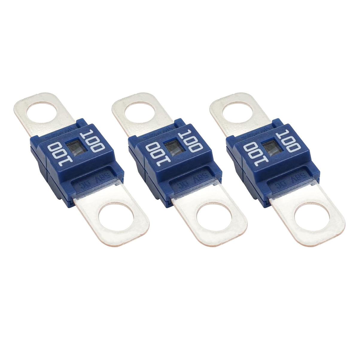 Pack of 3 AMI/Midi Fuse 100 Amp High Current Fuse Bolt-on Fuse, commonly Used in Cars, Trucks, Construction Vehicles, Agricultur