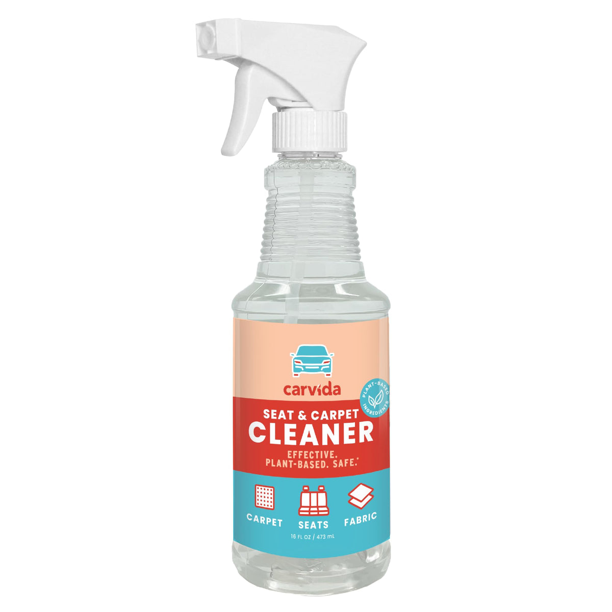 Carvida Seat & Carpet Instant Cleaner - Non Toxic, Stain Remover Spray for Automotive Fabric Seats and Carpets, Grapefruit Scent