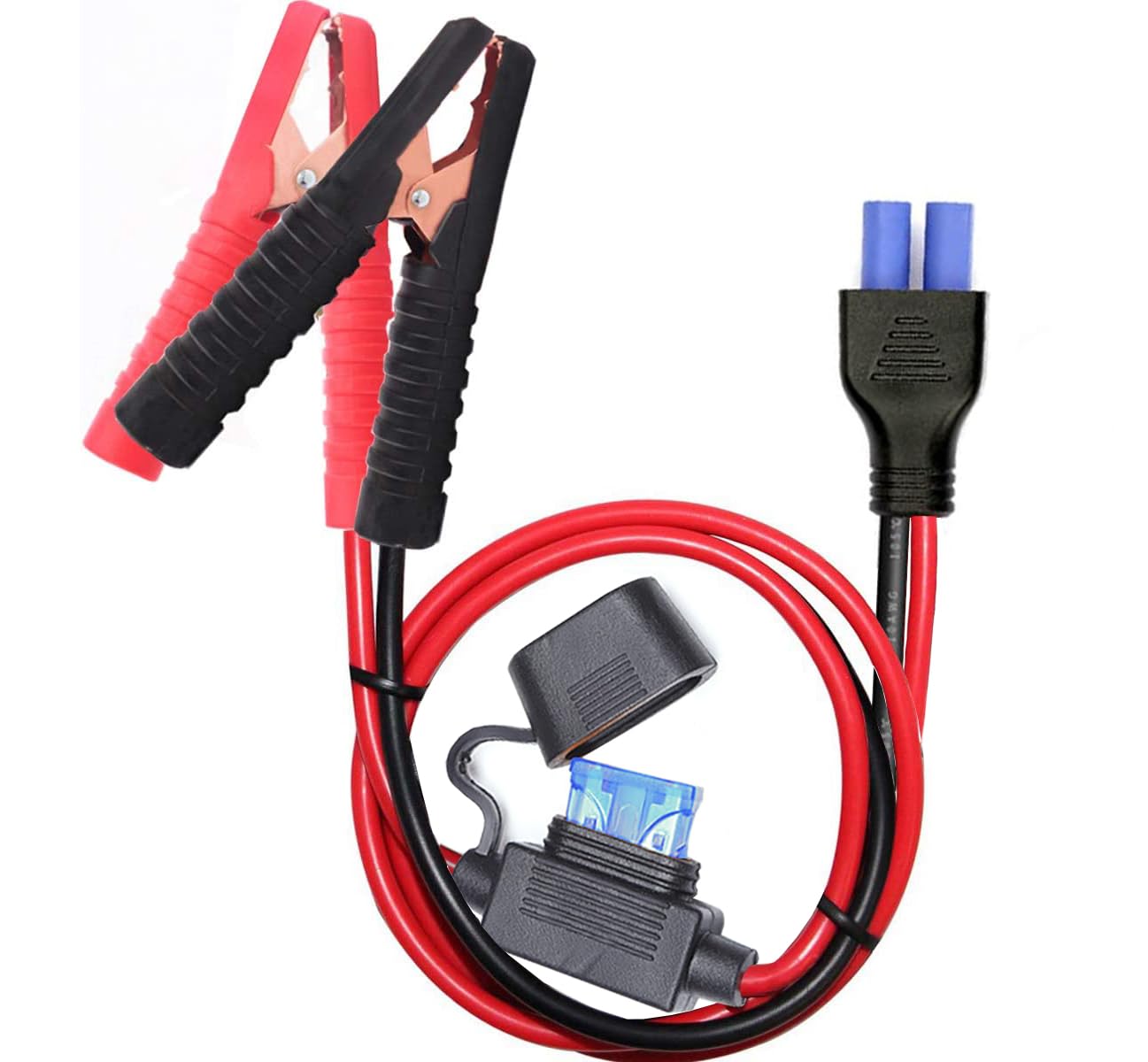 Yetor Battery Alligator Clips,10Awg Female Ec5 Jump Starter Cable With Battery Clamps,Alligator Clip Clamp To Ec5 Connector Exte