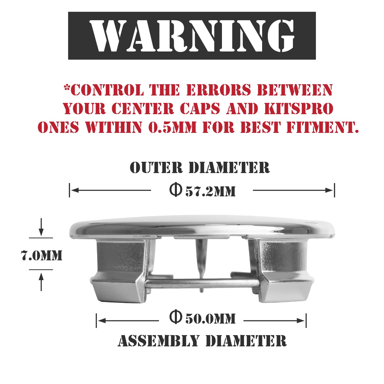 Kitspro 2.25Inch 57Mm Wheel Center Caps For Tesla Model S Model X Model Y Model 3 Rivian R1T Rim Hub Caps 6005879 00 A, Pack Of