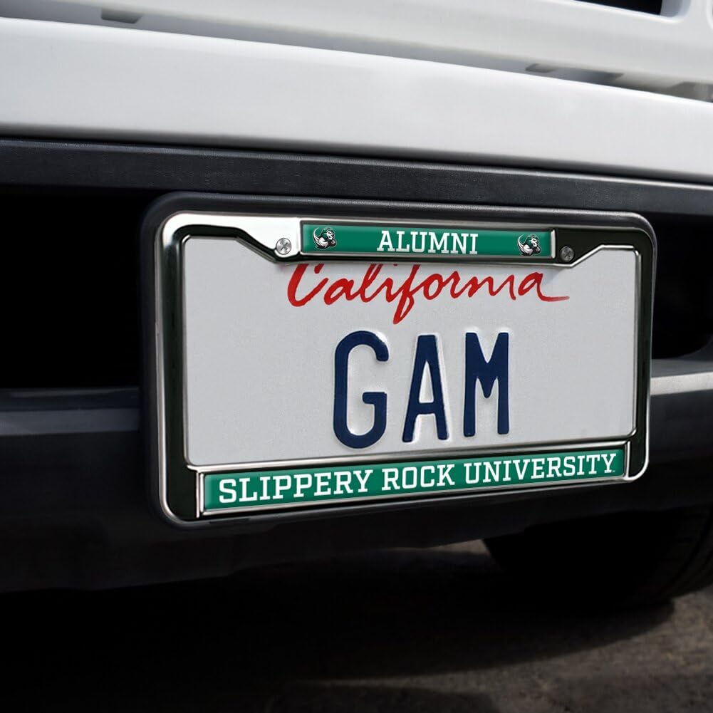 Slippery Rock University Alumni Full Size Standard License Plate Metal Frame