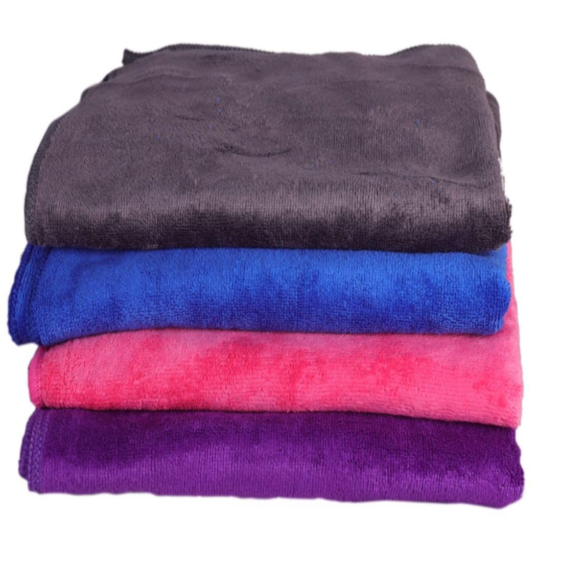 POLOSTAR Microfiber Effective Cleaning Cloth 350 GSM Pack of 4 | Multipleuse | Silky Cleaning Rags for Home Kitchen Car & Bike 