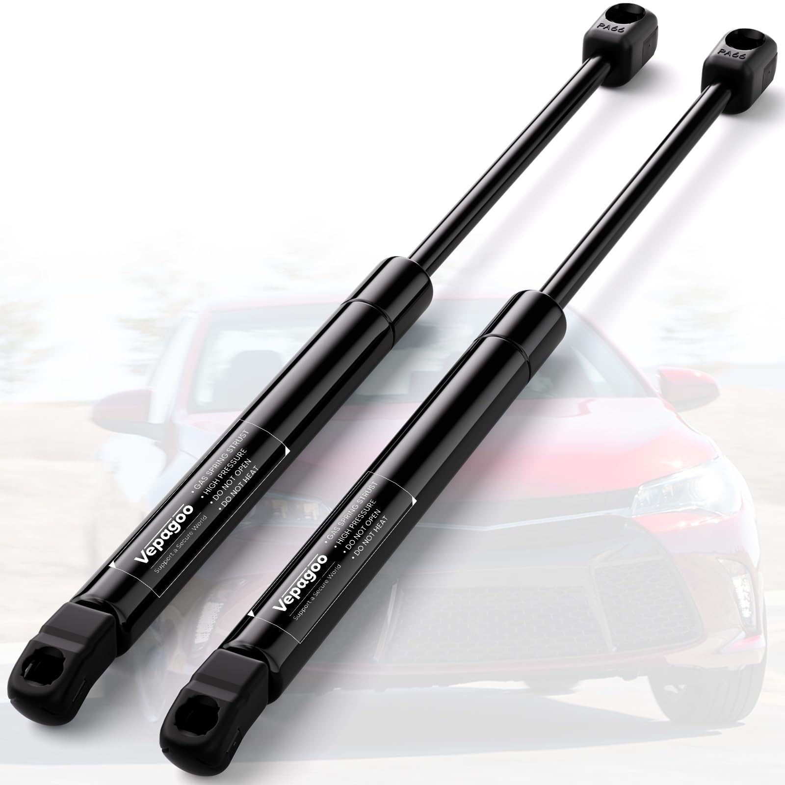 Vepagoo 6333 Front Hood Struts Compatible For 2007-2011 Toyota Camry Base/Ce/Hybrid/Le/Se/Xle Gas Shock Lift Supports,Sedan 4-Do