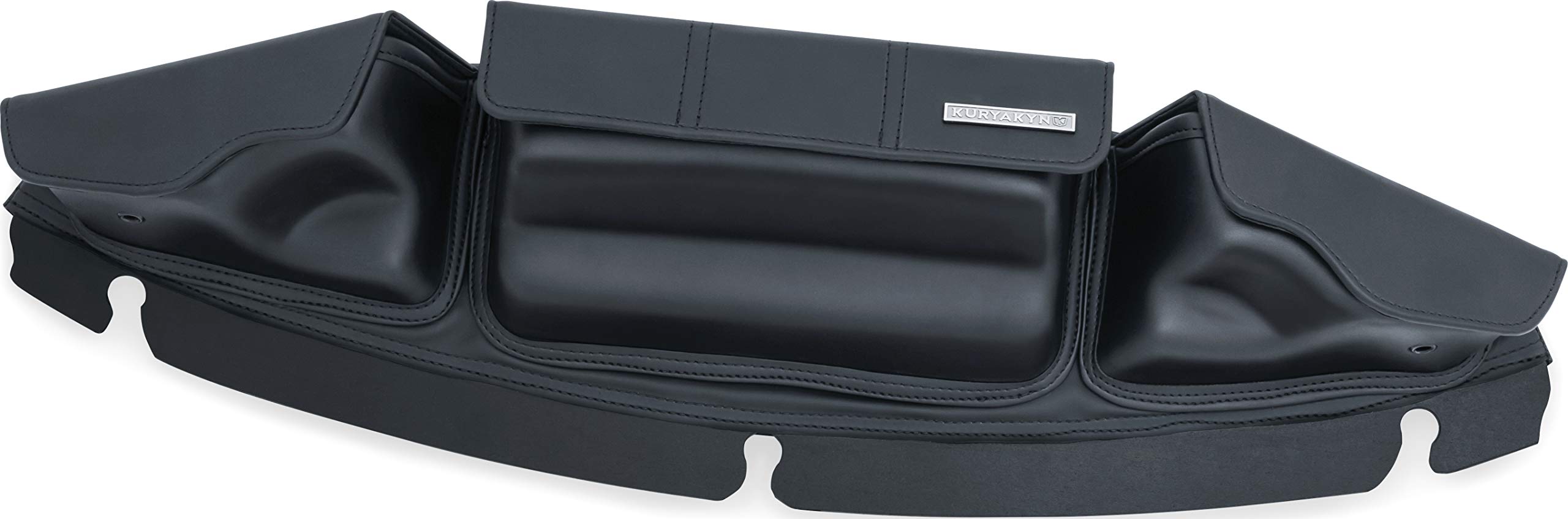 Kuryakyn 5261 Batwing Fairing Storage Pouch Bag with Magnetic Closures for 2014-19 Harley-Davidson Motorcycles, Black