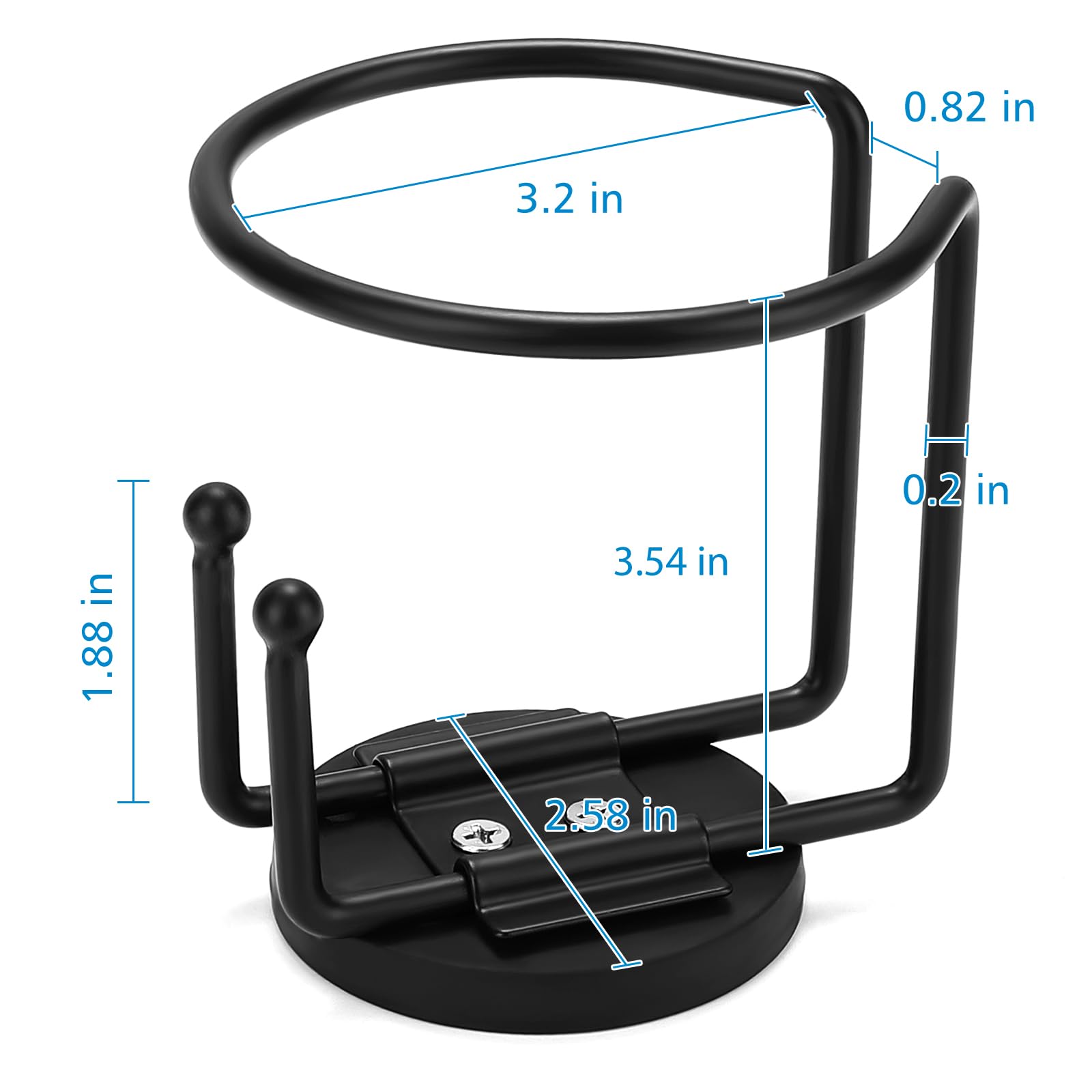 1 Pack Magnetic Cup Holder, Sus 304 Stainless Steel Magnetic Cup Caddy, Magnetic Drink Holder For Tractor Mower School Bus Refri