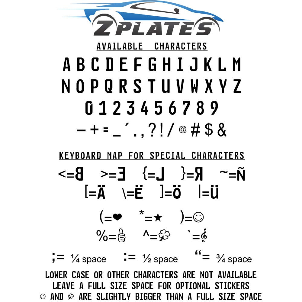 Custom European License Plate (Plate + Frame)