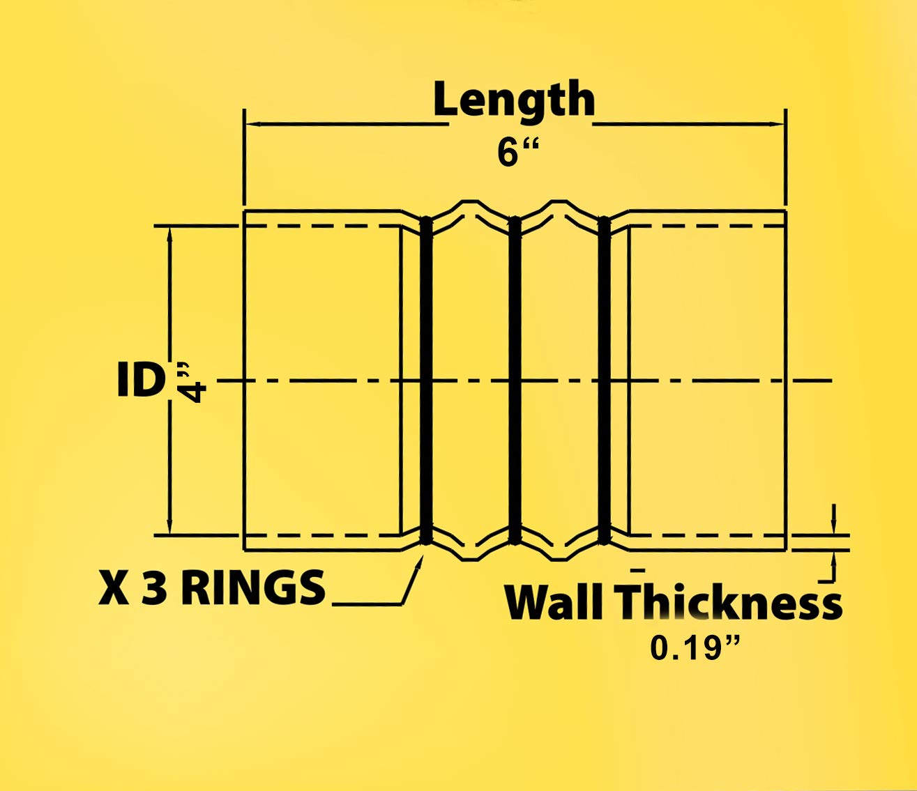 2 Pack Of Torque Silicone Cac Charge Air Cooler Hump Hose 4 X 6 For Semi Trucks (2 X Trcac4060)