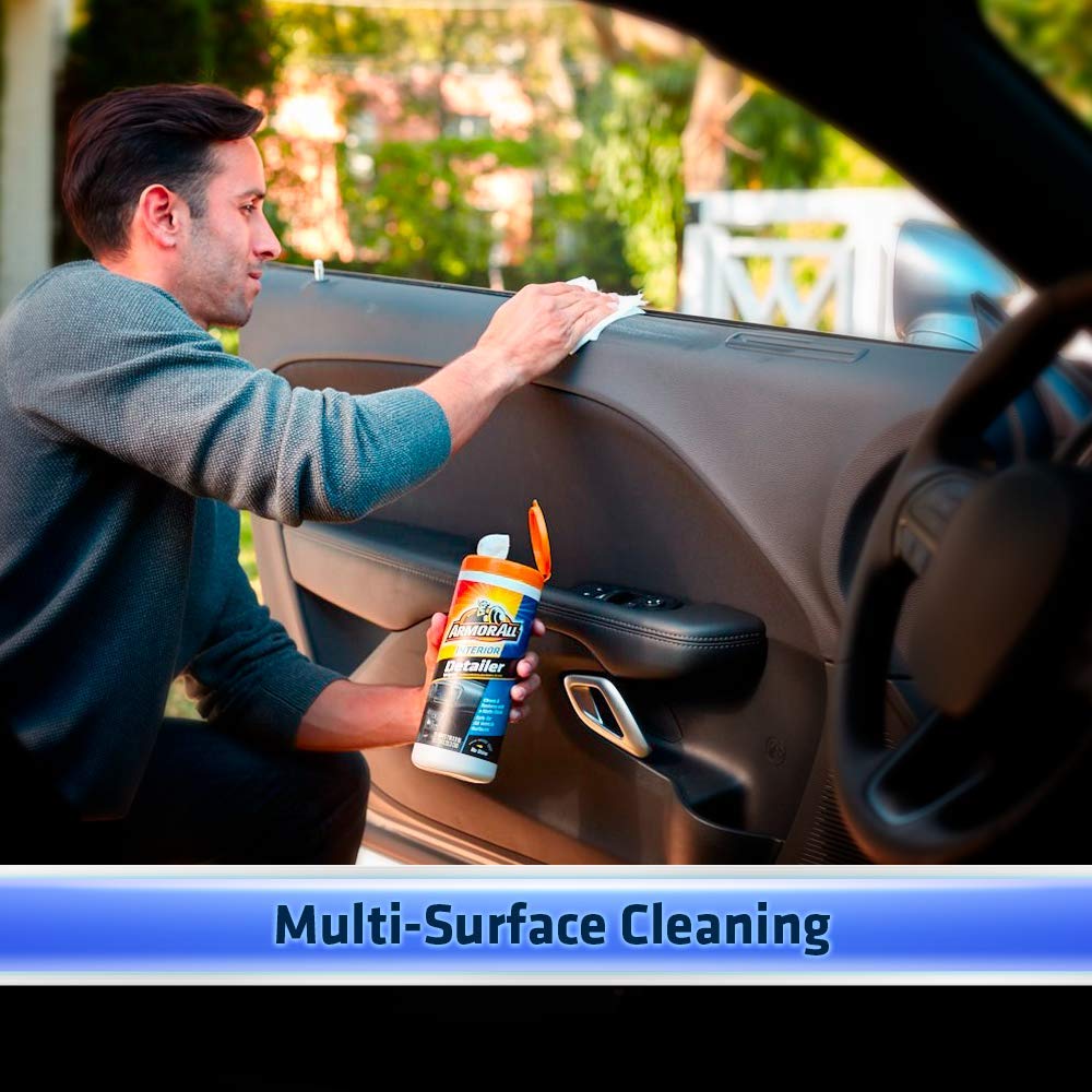 Armor All Car Detailer Wipes By Armor All, Interior Car Wipes For Dirt And Dust, 25 Count