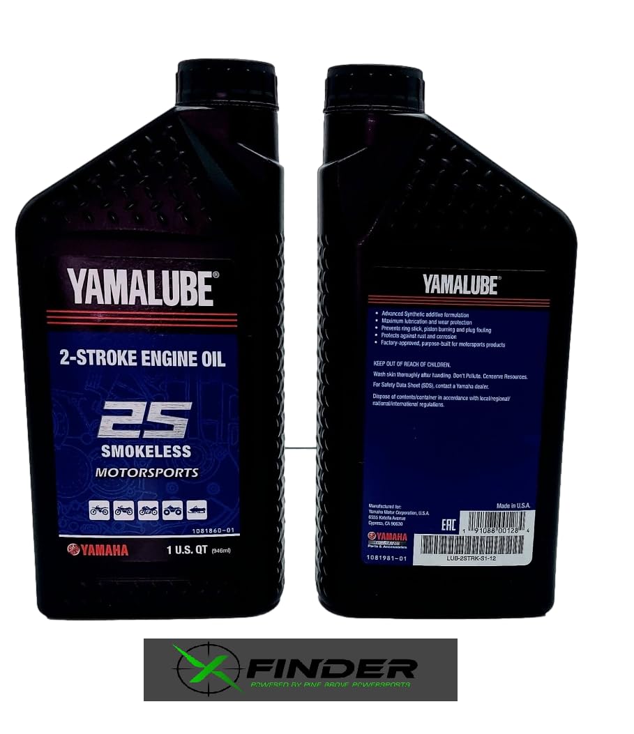 Yamaha Original OEM Yamalube LUB-2STRK-S1-12 2 Stroke Hi Performance All Purpose 2S Engine Oil Yamalube OEM - 2 Quarts