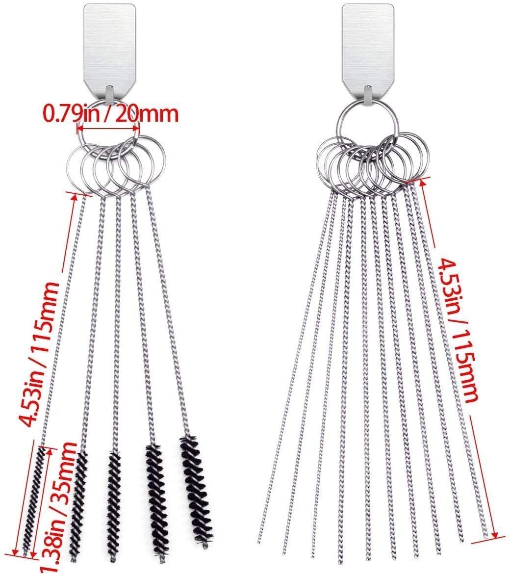 6 Set Carburetor Carbon Dirt Jet Remove Cleaner 39 Cleaning Wires Set + 30 Cleaning Needles + 15 Nylon Brushes For Motorcycle At