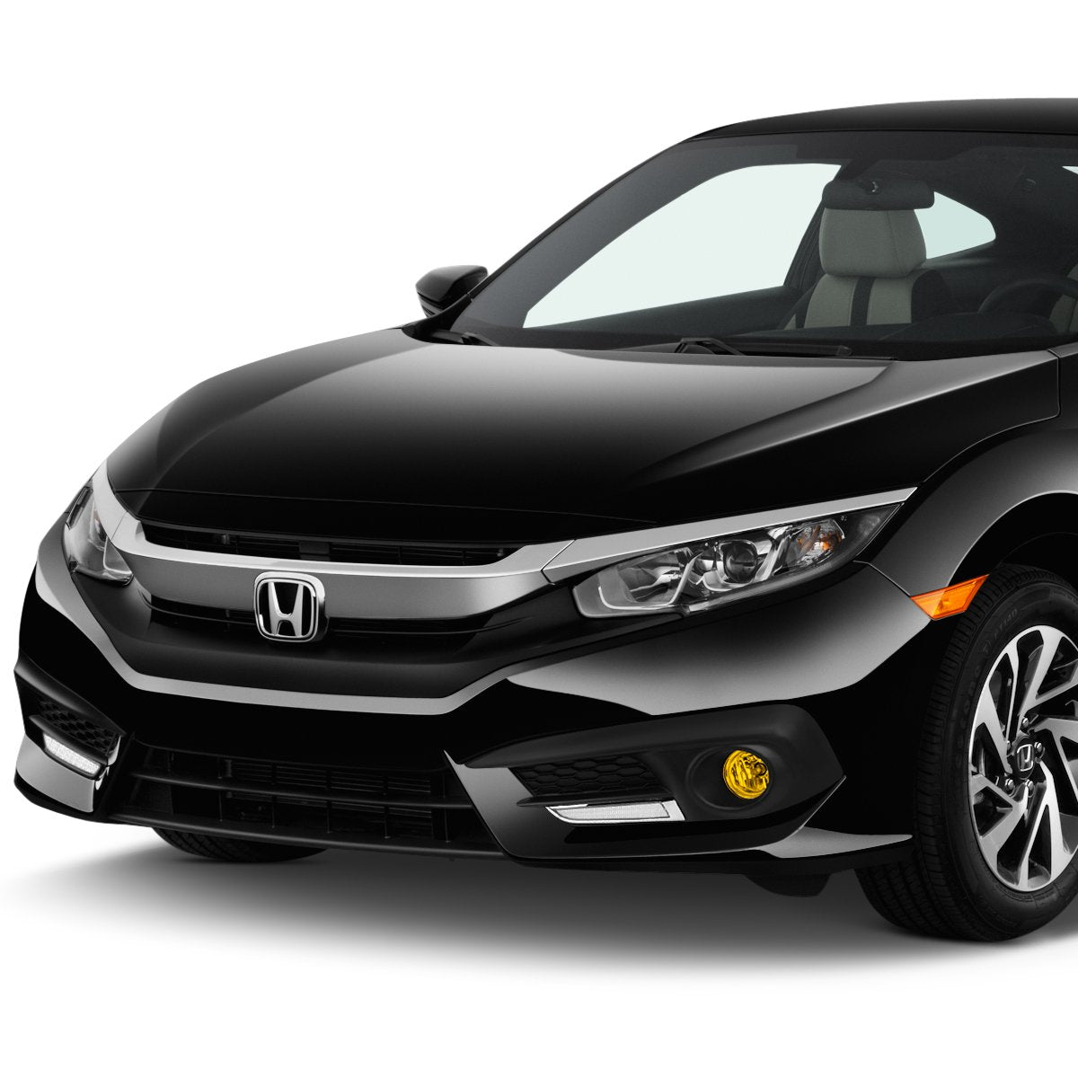 Dna Motoring Fl-Ztl-248-Am Assembly Fog Light Driver & Passenger Side Enhance Visibility [Compatible With 16-17 Honda Civic Sedan]