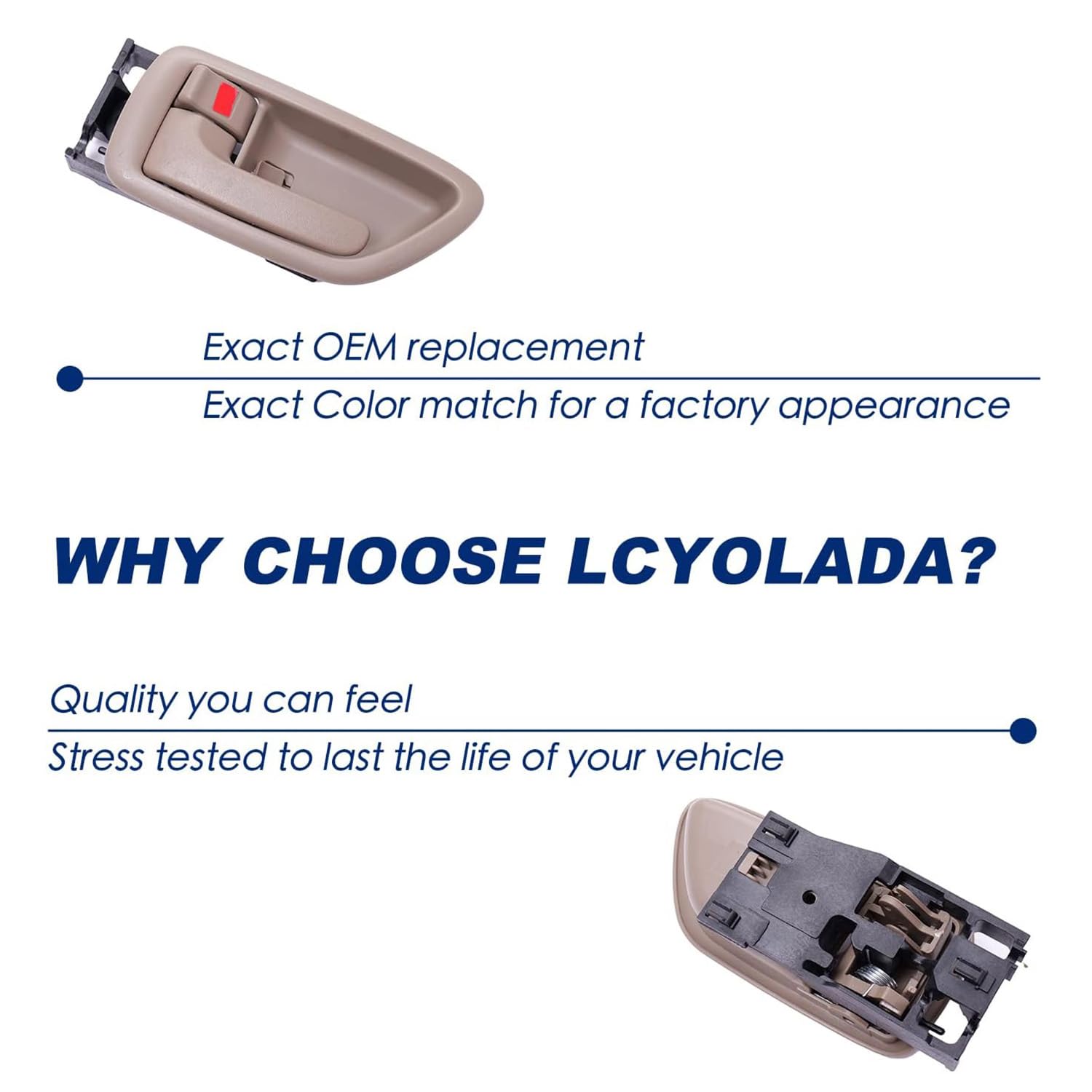 Lcyolada Interior Door Handles Driver & Passenger Side for 2000-2004 Toyota Avalon,2001-07 Toyota Sequoia,2004-06 Toyota Tundra(