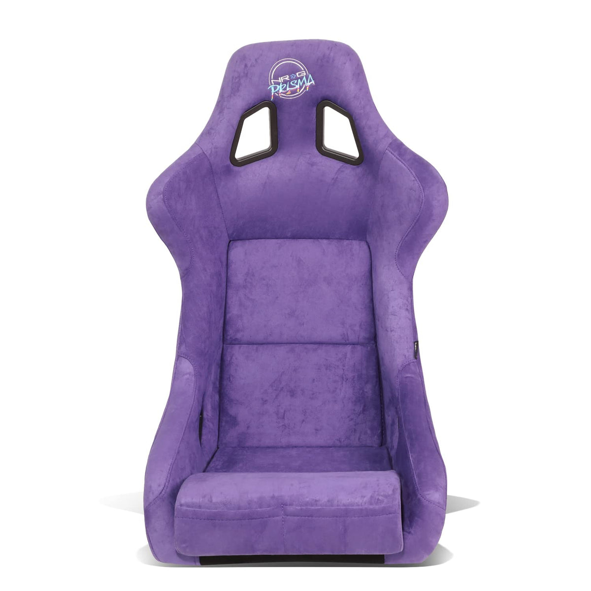 Nrg Innovations Nrg-Frp-302Pp-Prisma Universal Fixed Back Bucket Racing Seat For 6-Point Harnesses, Size L, Purple/Black/Gold Fl