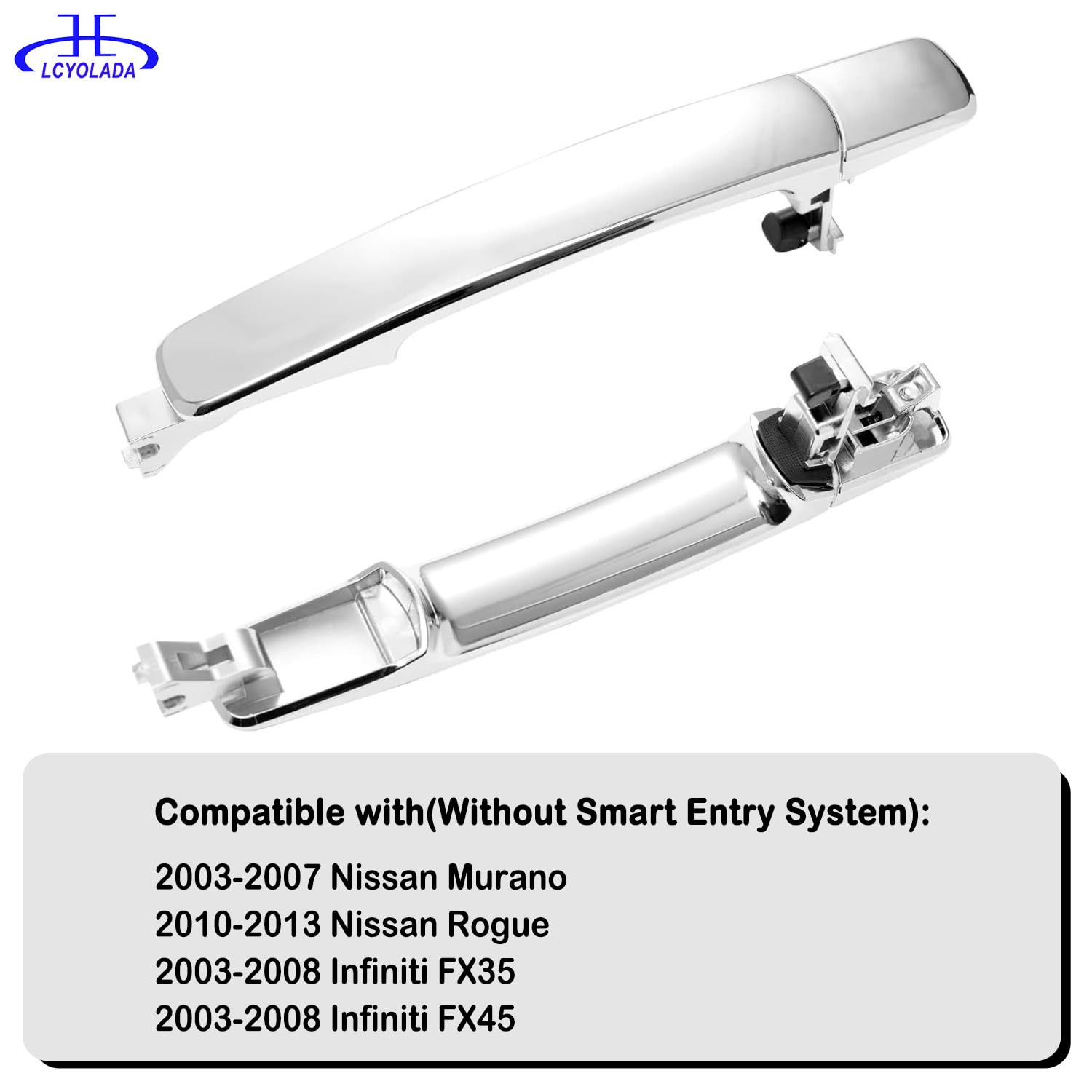 4Pcs Exterior Door Handles Compatible With Nissan Rogue 2010-2013,Nissan Murano 2003-2007,Infiniti Fx35 Fx45 2003-2008 ,Front An