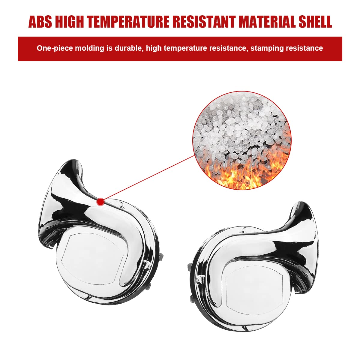 Super Loud Train Horns, Car Waterproof Durable Air Electric Snail Horn, 12V Raging Sound Air Horns Replacement Kit, Automotive Accessories Universal For Car, Motorcycle, Truck, Bike, Boat (Silver)