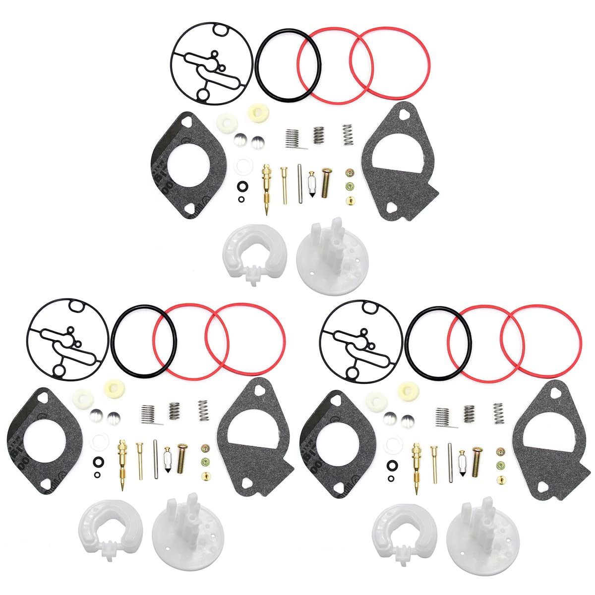 WaruiTT 796184 Carburetor Repair Kits for BS Master Overhaul Nikki Carbs 698787 699900 699521 792369 790032 (3Pack)