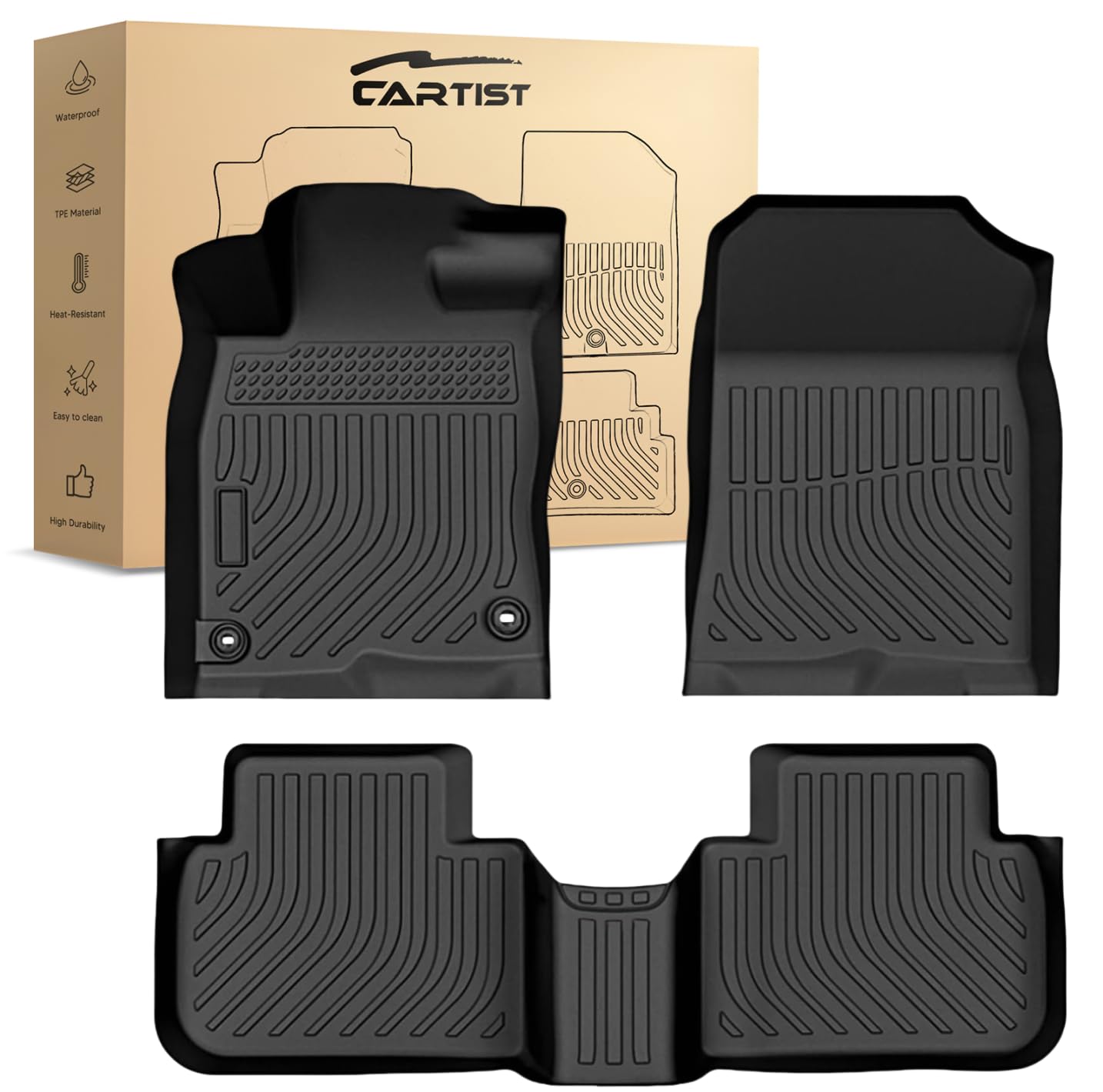 All Weather Floor Mats Fit for Honda Civic 2022-2025 2026 Sedan Hatchback Si (Include Sport,Not for Hybrid) & Acura Integra 2023