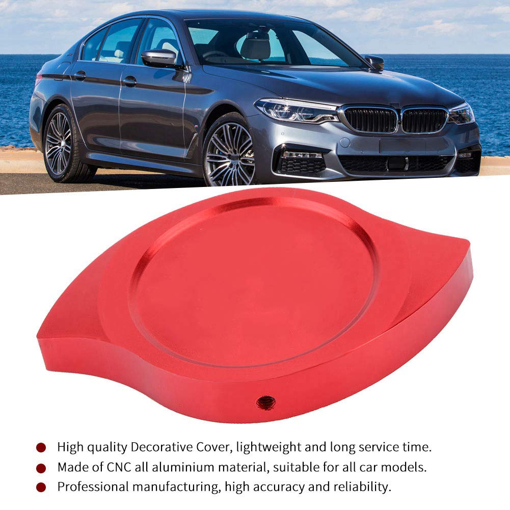 Aramox Car Decoration, 1pcs Car Modification Radiator Cover Aluminium Decorative Covers (Red)