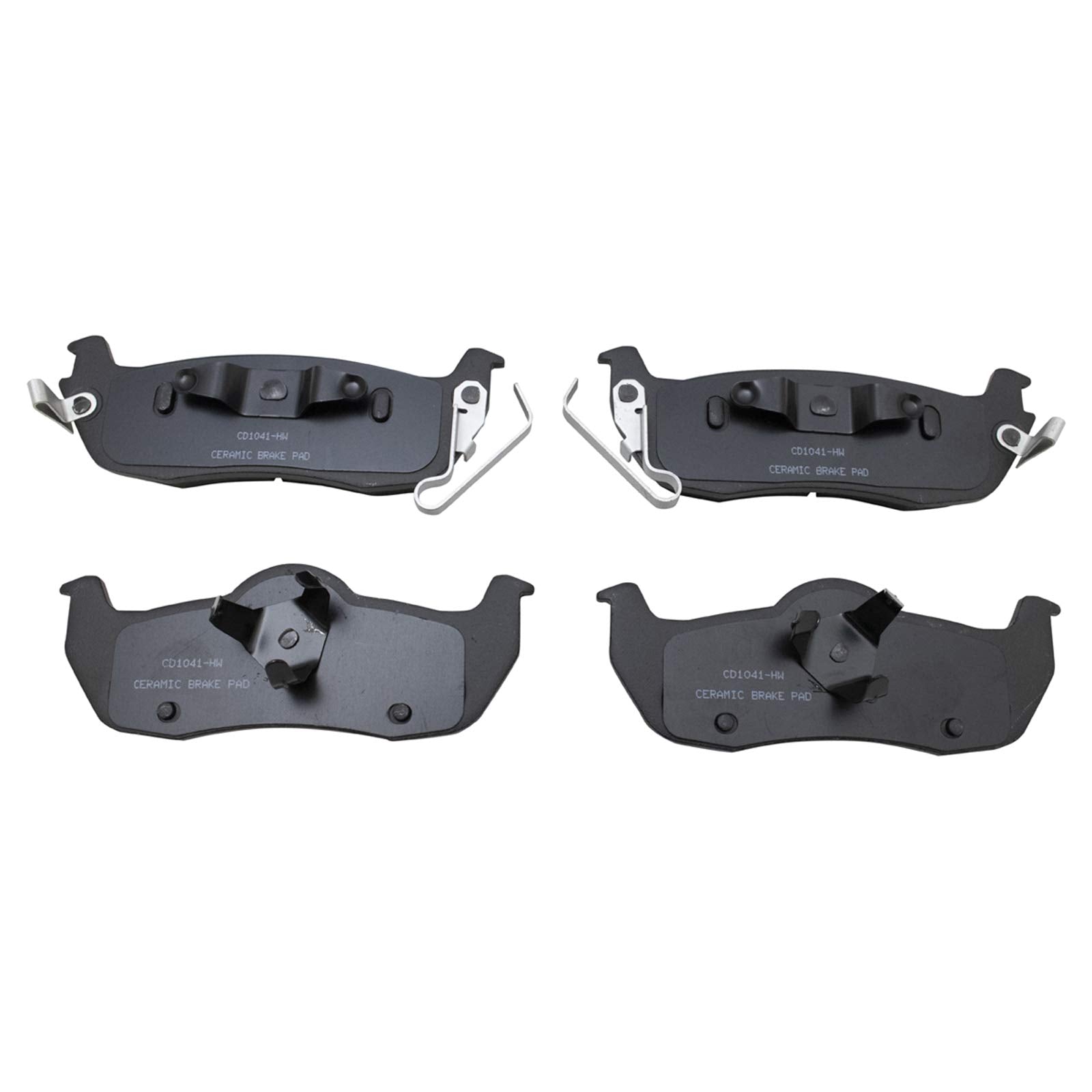 Trq Rear Brake Pad & Rotor Kit Brake Pads Brake Rotor Ceramic Premium G-Coated Compatible With 2006-2010 Jeep Commander 2005-201