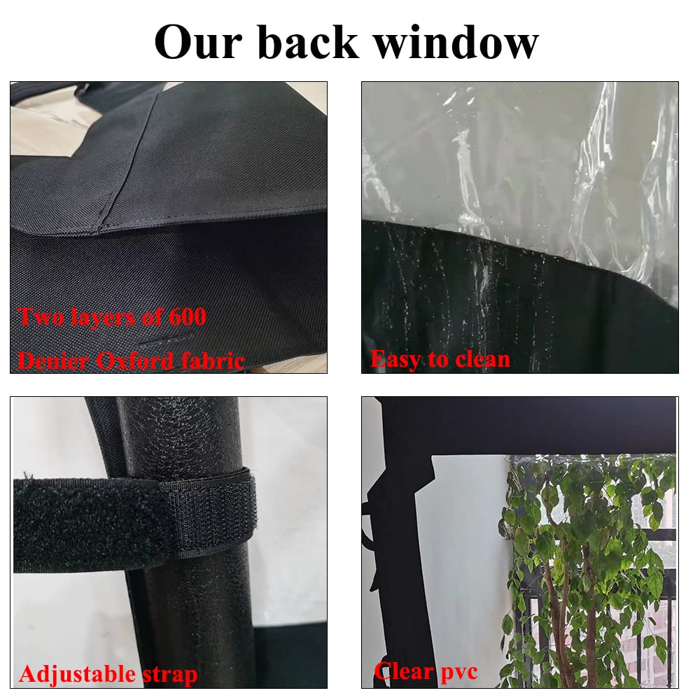 Chikia Hisun Massimo 500 700 Soft Rear Windshield,Back Window With Zipper Replacement For Hisun Utv 500 700, Massimo 500 700, Axis 500 700, Coleman Outfitter 500 700 Accessories