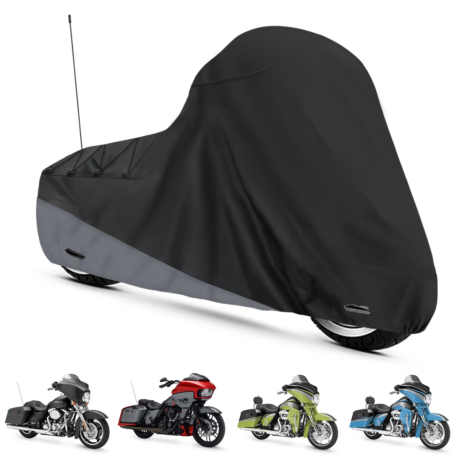XYZCTEM Motorcycle Cover for Touring Models Harley Davidson Road King Road Glide Street Glide Electra Glide Low Rider-ST Indoor 