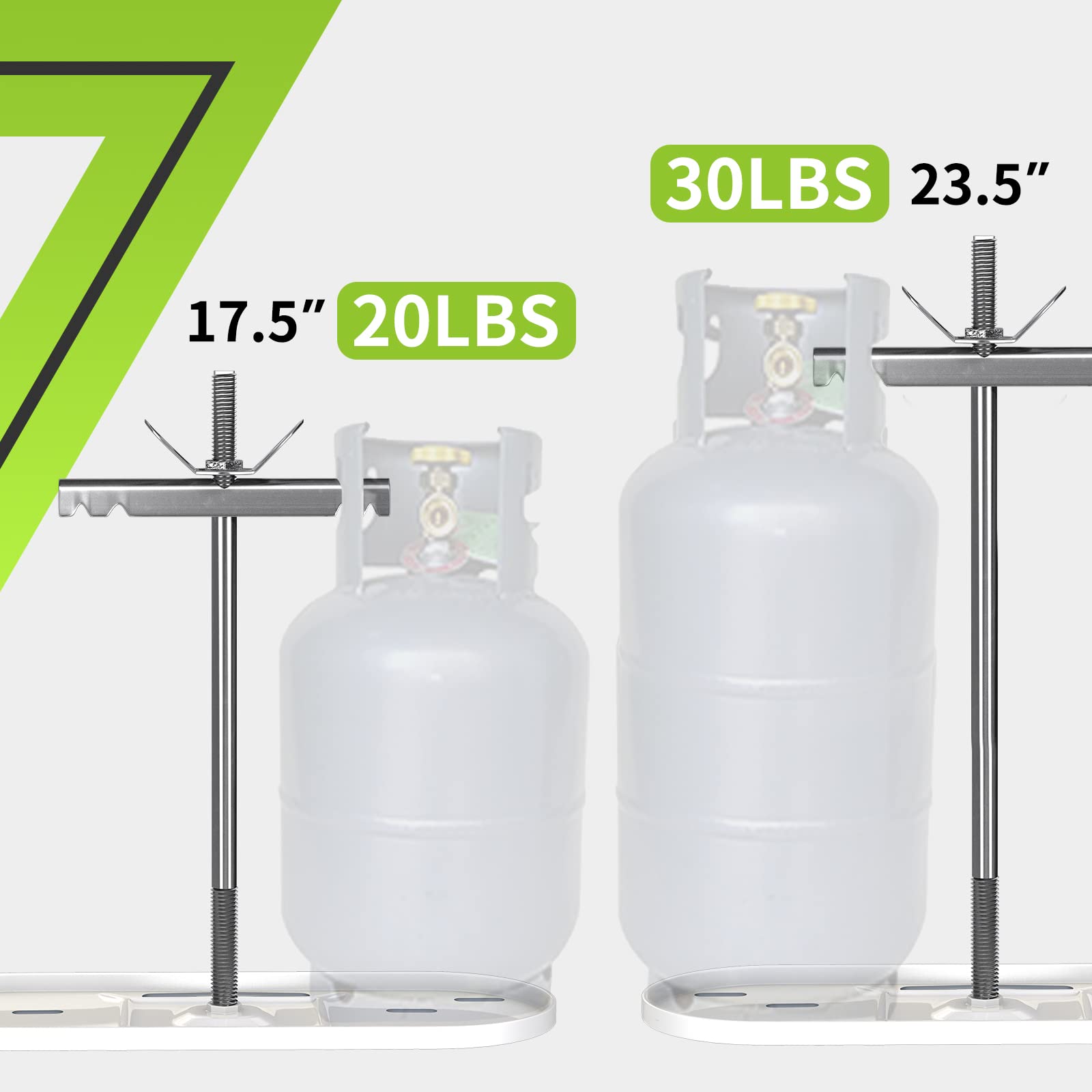 Rvmate Rv Dual Propane Tank Mounting Rack For 20 Lbs Tanks, For Travel Trailer Hitch Frame