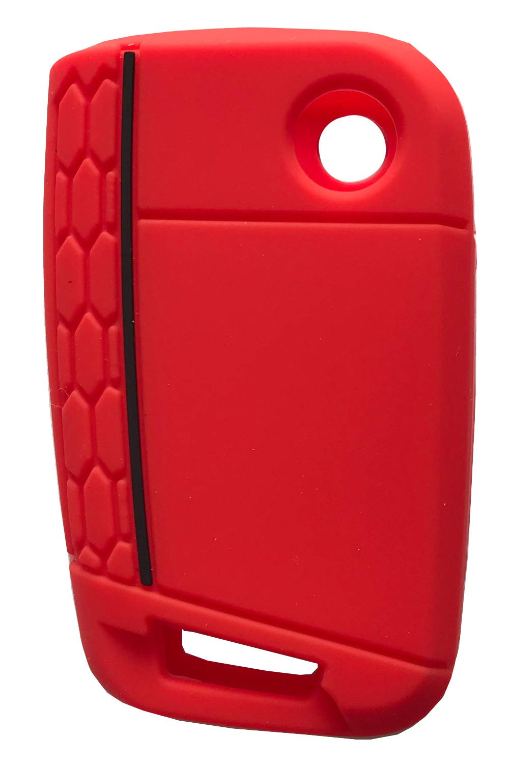 Horande 4 Button Silicone Key Cover Case Remote Fob Protector Fit For Vw 2016-2017 Golf Polo Gti 2018 2019 Tiguan Keyless Entry