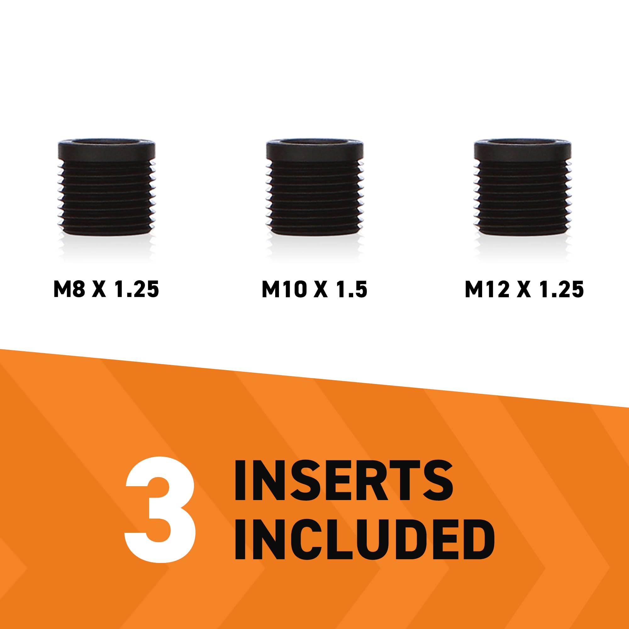 Mishimoto Mmsk-Bk Weighted Shift Knob, With 3 Thread Pitch Inserts To Fit Various Vehicle Models, Black Steel