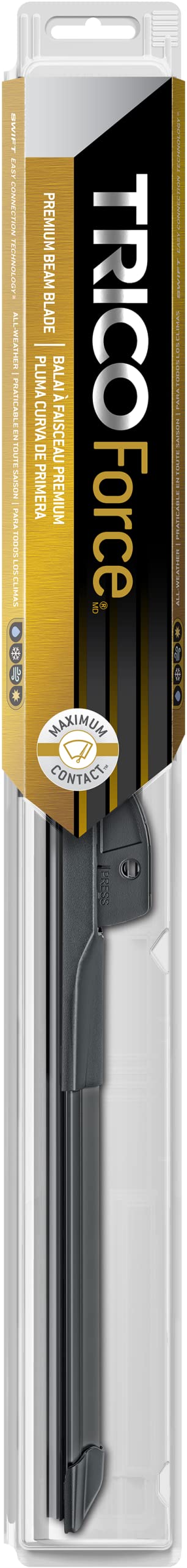 Trico Force Wiper Blade 18 Inch Fits Select Chevrolet, Ford, Honda, Toyota, Hyundai, Gmc, Nissan, Jeep, Kia, Dodge (25-180)