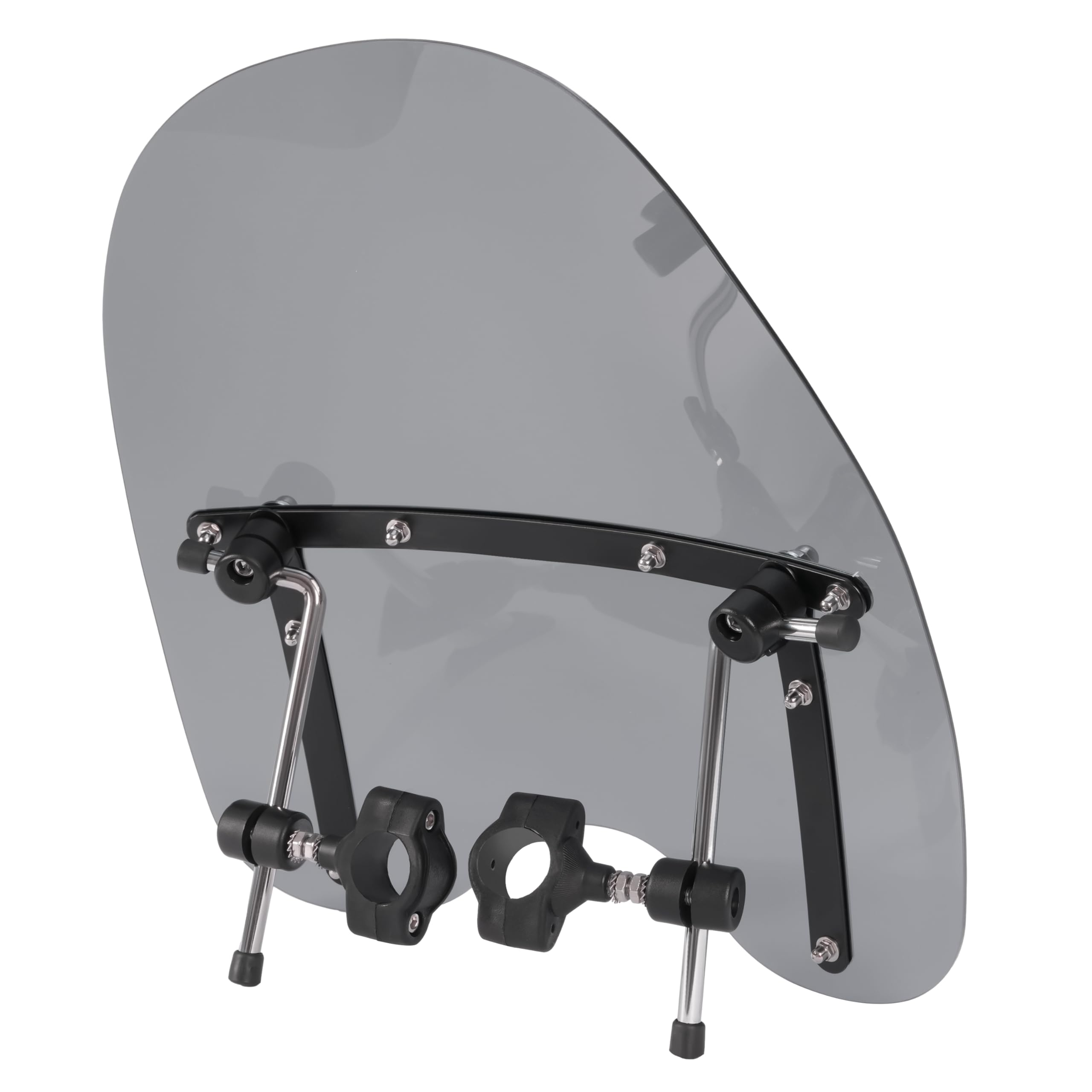 Ego Bike Smoke 18*16 Tinted Windshield Windscreen Compatible With Kawasaki Yamaha Honda Suzuki Harley Motorcycle