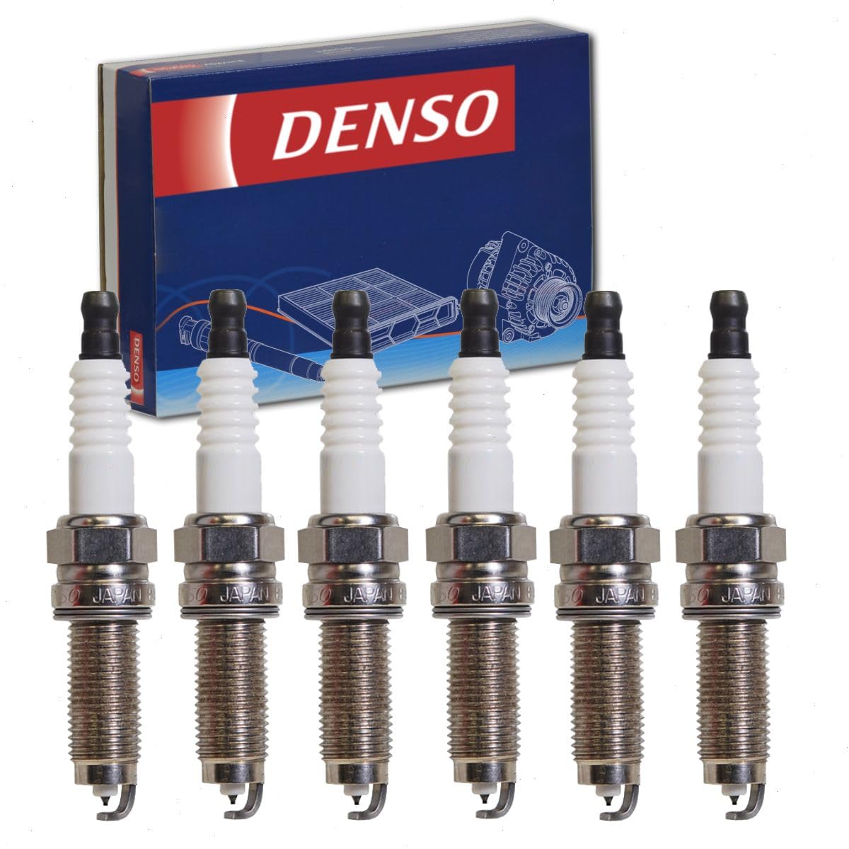 6 pc DENSO Iridium Long Life Spark Plugs compatible with Honda Pilot 3.5L V6 2009-2011