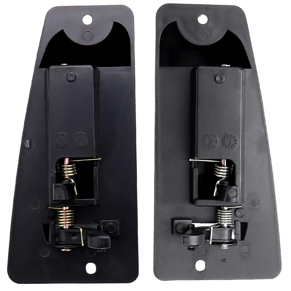 Irontek 1 Pair Of Rear Door Handle Replacements For 1999-2007 Chevy Silverado And Gmc Sierra, Fits Left Driver And Right Passenger Side Of Extended Cab, Black Color,15758171 15758172